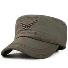 Новая военная шляпа ВВС США армейские шапки с вышивкой унисекс бейсболка плоский верх Воздухопроницаемый козырек Регулируемый хлопок