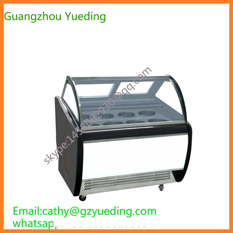 

new style high quality display showcase/gelato showcase/ hard ice cream display with CE
