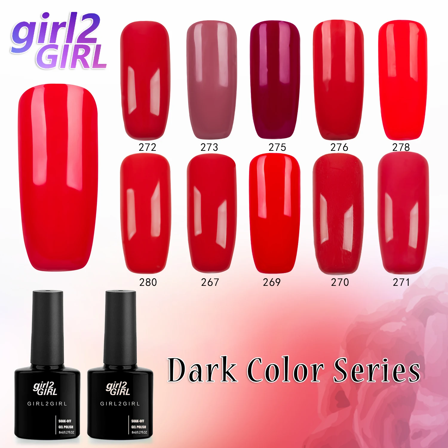 Girl2GIRL 8 ML Soak Off UV Гель для ногтей гель косметический лак Nail Art Маникюр Ногти Гель-лак для ногтей Лаки синий комплект