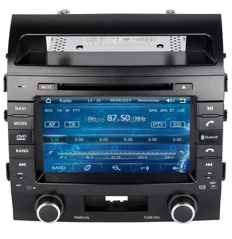 Top 8" Head Unit Car DVD Player for Toyota Land Cruiser LC200 2004-2013 with GPS Navigation Radio BT USB SD AUX Audio Stereo Nav 2