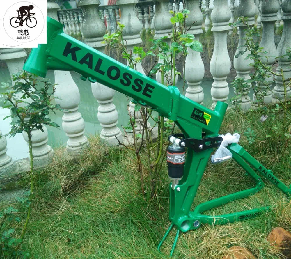 Best Kalosse   mountain  bike frame  DIY  colors  Soft-tail  Folding    26*17inch 165mm travel  mountain bicycle  frame 2