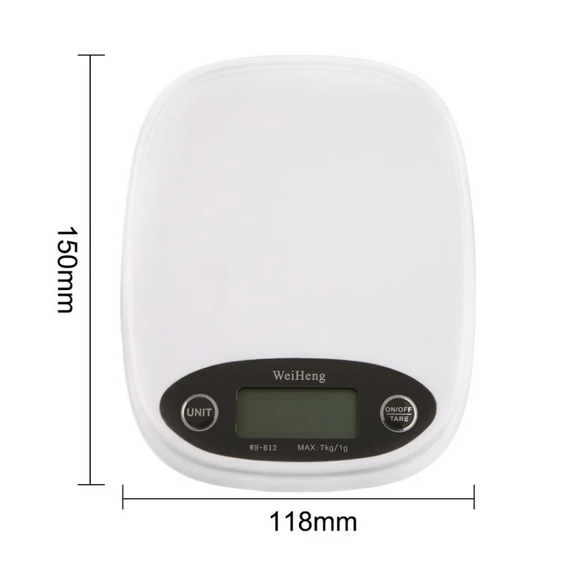 7kg/3kg 0.1/1g Mini Kitchen Scale 3 Style High Precision LCD Digital Display Scale Gram Weighing Scale for Food Jewelry Measure