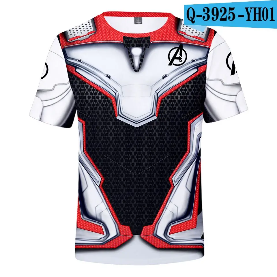 

2019 NEW Superhero Marvel 3D T-Shirt boysThe Avengers 4 Endgame Quantum Realm Iron Superman Avengers Short Brand kids 3d T Shirt