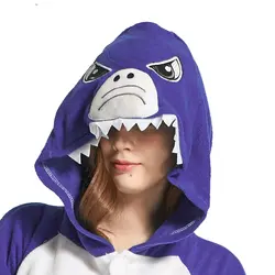 JINUO новый акула животных косплэй пижамы onesie для женщин костюм одна деталь взрослых флис для мужчин
