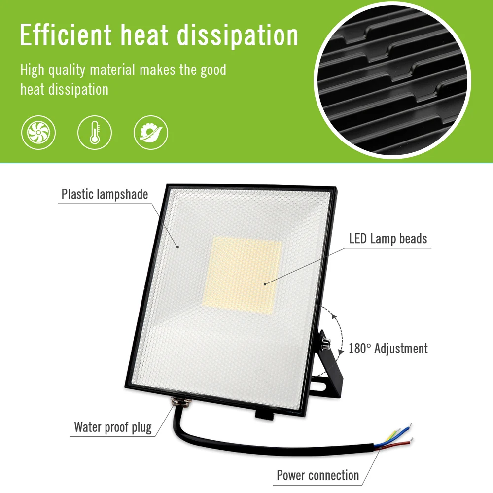 Прожектор светодиодный 50 W 100 30 20 уличная Водонепроницаемая IP65 220 V 230 Светодиодный