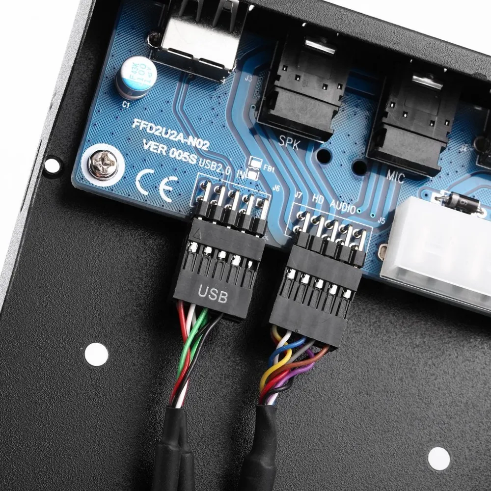 جديد 3.5 ''2-USB 2.0 ميناء محوري + HD إخراج الصوت قرص مرن التوسع الجبهة لوحة بالجملة