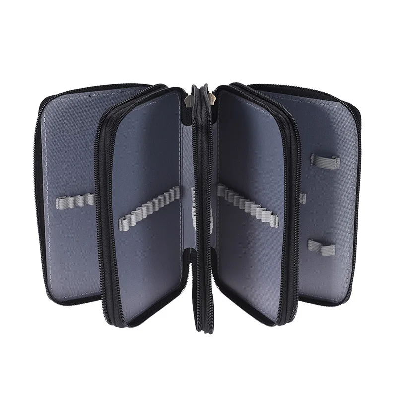 

Multifunctional 4 Layer Zipper 72 Holders Large Capacity Painting Cosmetic Pencil Pen Brush Bag Case BoxWith Carrying Handle