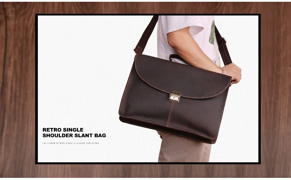 JOYIR Crazy Horse мужской портфель из натуральной кожи, сумка-мессенджер для ноутбука, деловые сумки, сумка через плечо, сумка-мессенджер, 6359