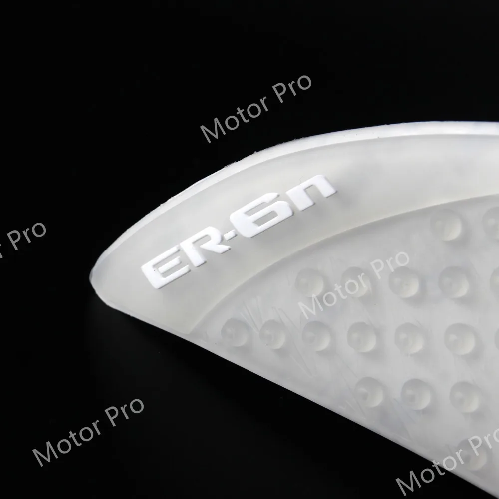 Для Kawasaki ER6N 2006-2012 Бензобак колодки наклейки колена тяговых Pad Крышка мотоцикл ER-6N белый 2007 2008 2009 2010 2011