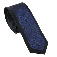 Мужские галстуки для костюма, дизайн, черный с синей клетчатой шейный платок, тонкий галстук 6 см, нарядные рубашки, свадебные галстуки