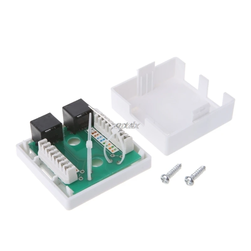 RJ45 Junction Box CAT5e Network Connector 2 Port Desktop Extension Cable Box Z09 Drop ship