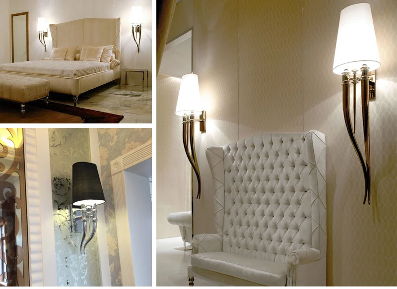 Modern Iron Claw Horn Cloth LED Wall Light Bedroom Bedside Wall Lamp Dining Living Room Wall Sconce Light Fixtures (13)