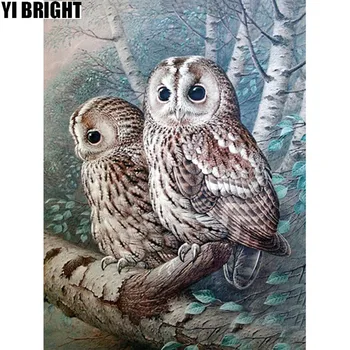 

5D DIY Diamond embroidery forest two owls diamond painting Cross Stitch full square Rhinestone mosaic home decoration
