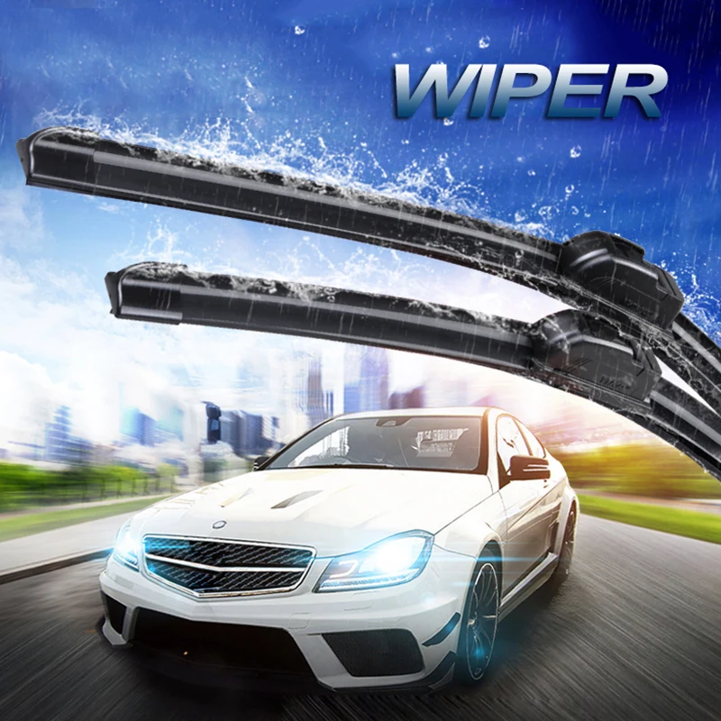 

Auto Universal accessories Soft U-type Frameless Bracketless Car wipers for self-cleaning Natural Rubber HD Car windscreen Wiper