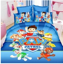 Patte patrouille Shaun le Mouton double/simple taille Garçons ensemble de literie housse de couette Et drap de Lit taie d’oreiller 2/3 pcs linge de lit ensemble