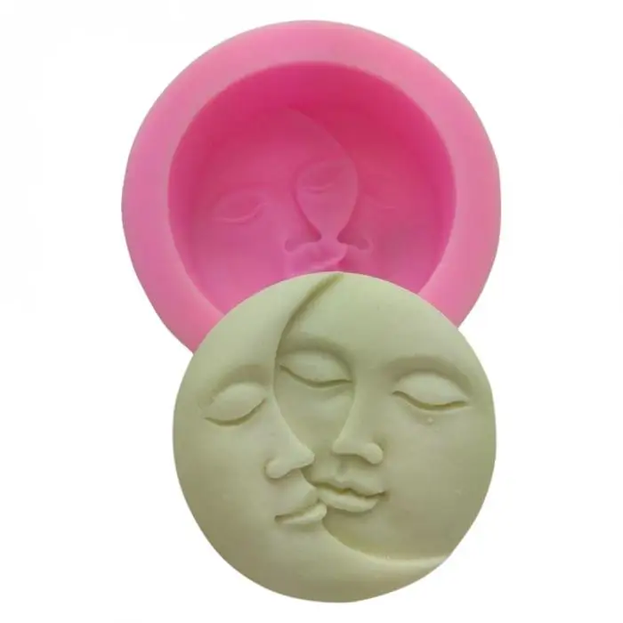 Sun Moon Faces силиконовые формы для мыла Ремесло DIY ручной работы мыло для выпечки инструмент LE66