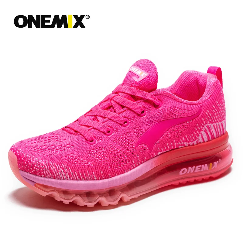 ONEMIX 2019 air cushion women running shoes summer sneakers pink lightweight running shoes women breathable sneakers