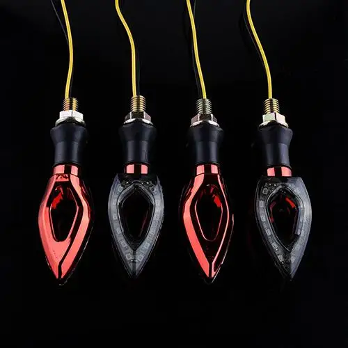 

2Pcs 12V 12 LED Motorcycle Motorbike Turn Indicator Red Light Signal Turn Light Lamp