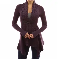 2018 Взрывные Модели Горячий Женский свитер одна застежка длинный v-образный вырез свитер женский длинный вязаный свитер