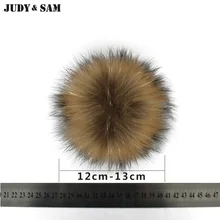 оптовая бесплатная доставка моды шарик шерсти 12-13cm енот меха пом poms для шляпу и шапку ёенщины шляпа аксессуары шарик шерсти