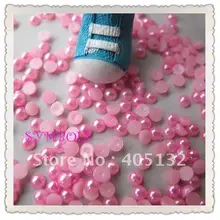 OD-04R 10000 шт./пакет 2 мм роза из полимерной смолы полушаровые жемчужины для дизайна ногтей украшения
