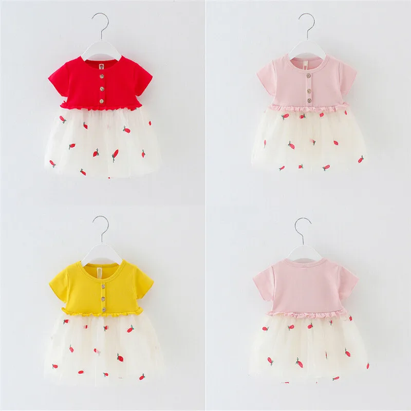 От 1 до 4 лет, детское фатиновое платье для маленьких девочек летнее милое платье-пачка с фруктовым принтом для девочек сарафан, Пляжное
