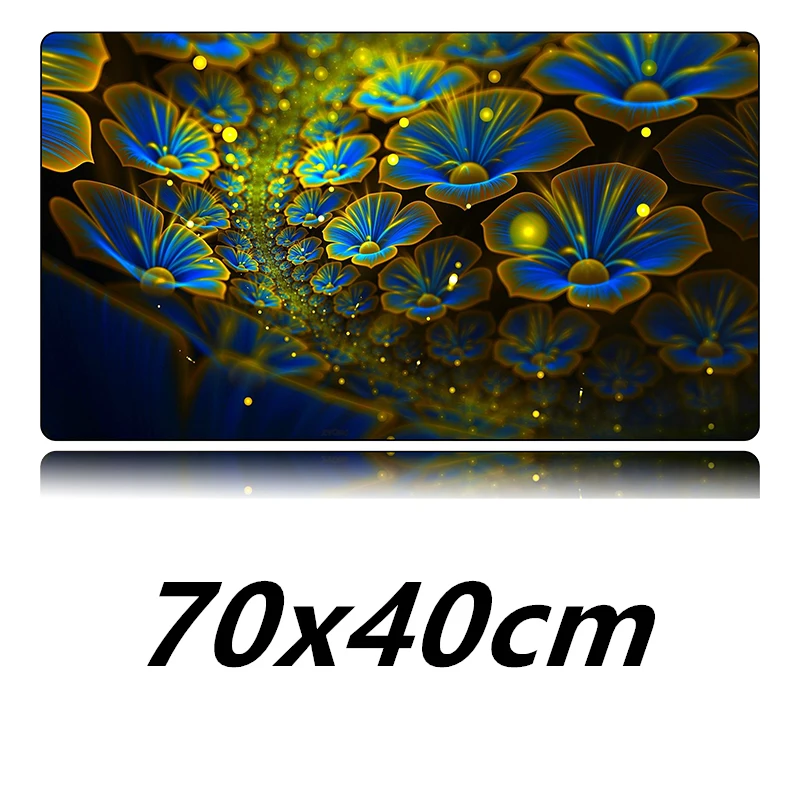 FFFAS Large Fluorescence Flower Blossom Mouse Pad Mat Art Deco Computer Desk Table Mousepad Office