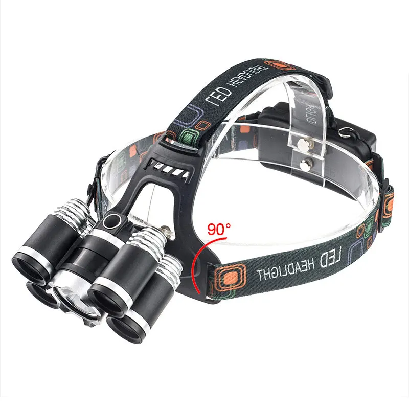 

80000LM 5 LED XML-T6 Rechargeable USB Headlamp Head Light GHS99