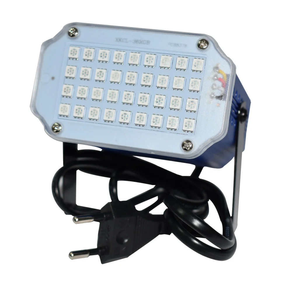 Luzes do Palco Alta Qualtiy Led Luz Estroboscópica Girando Voz Ativado Festa Discoteca Stroboscope Lâmpada 36leds Smd 5050 6 estroboscópica girando voz ativado led luzes do