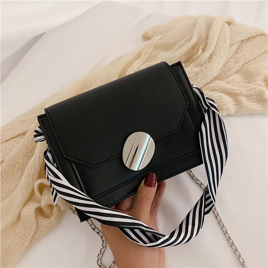 

Women Chain Shoulder Bags solid color Simple Crossbody Bag For Women Messenger Bag Wild Casual Shopping ladies Small Square Bags