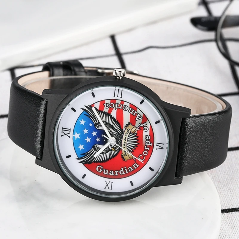 Часы Guardian Corps of America Flag мужские кварцевые часы с креативным рисунком орла модные
