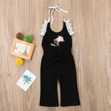 Горячие Дети Обувь для девочек спинки ремень Вышивка цветок комбинезон наряд Детская одежда Enfant Обувь для девочек краткое Комбинезоны для девочек