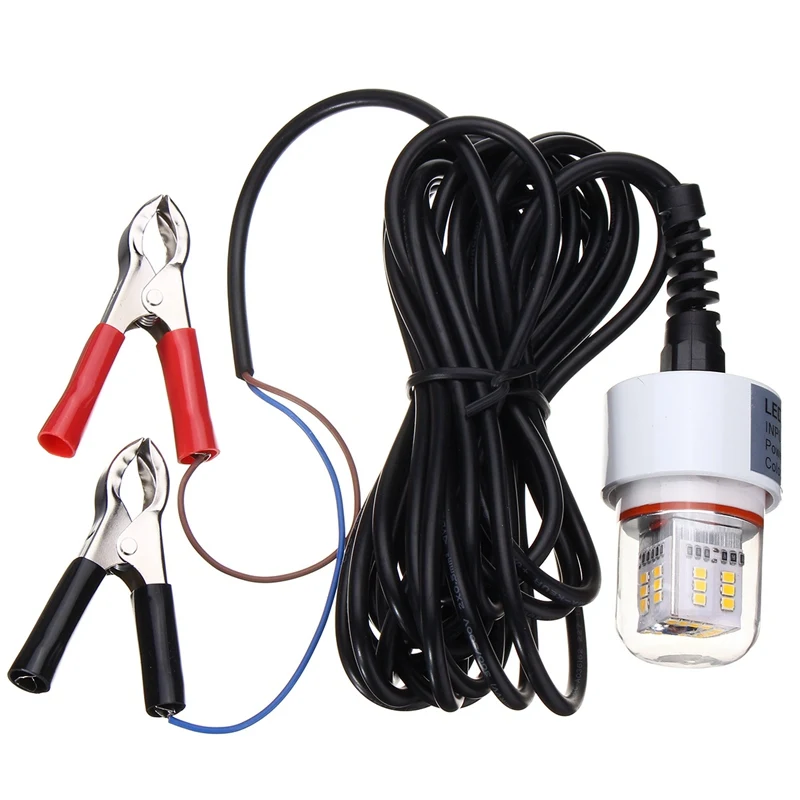 

2835SMD LED Lamp Bulb 15W 12V Underwater Fishing Squid Fish Lure light IP68 Waterproof LED Fishing Lamp White Yellow Blue Green