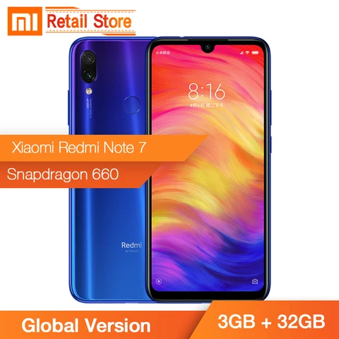 Global Version Xiaomi Redmi Note Note7 32GB Smartphone Snapdragon 660 48 5MP Cam 6 3   Water Drop Screen 4000mAh