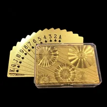 2018 comércio exterior nova venda quente high-end 24 k ouro cor folha de ouro cartões de jogo(China)