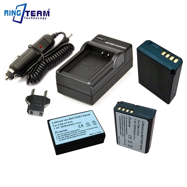5 In 1 3x Lp E10 Battery 1x Charger Car Adapter For Canon T3 5 In 1 3x Lp E10 Battery 1x Charger Car Adapter For Canon T3 T5 T6 Eos 1100d 1200d 1300d 1500d 3000d 4000d X50 Cameras