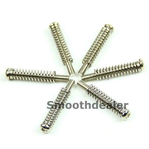 

6pcs New Humbucker Pickup Mounting Silver Screws Springs Guitar Accessories