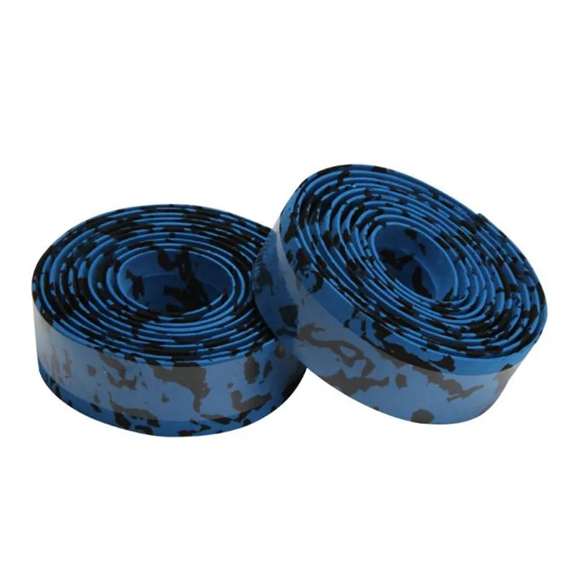 

Hot High Quality Road Bike Bicycle Handlebar tape Camouflage Cycling Handle Belt Cork Wrap with Bar Plugs 5 Colors