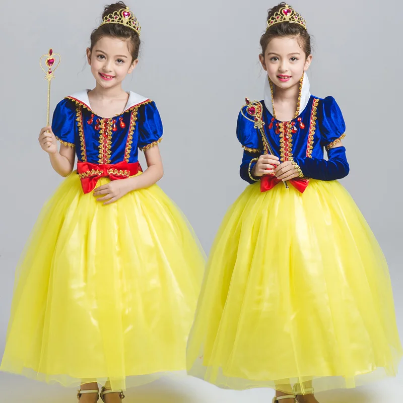 

Foreign trade children's dress 2017 new snow white dress girl dress children's Halloween performance dress