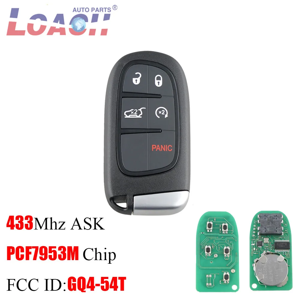 

Smart Remote Key Keyless 5Buttons Fob For Jeep Cherokee GQ4-54T 4A Chip For JEEP Cherokee 2014 2015 2016 2017 Car keys