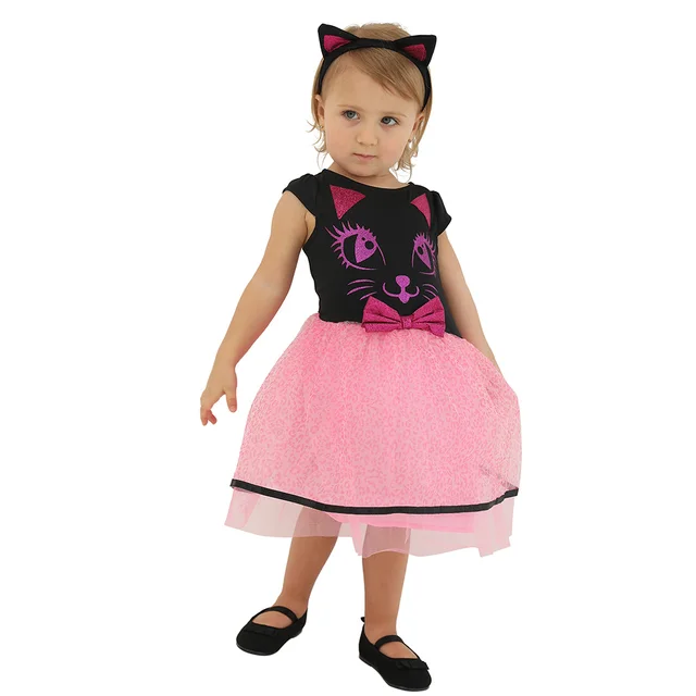 Buy Pink Kitty Cat Dress Baby Girl Halloween Costume