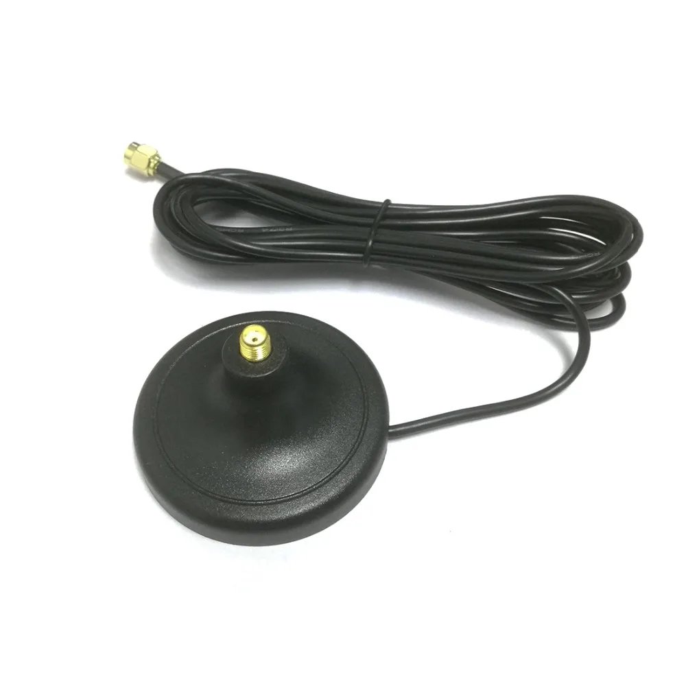 Brand New 2.4GHz antenna base with 3M extension cable RP SMA male connector magnetic base for router network card #2 Brand New 2.4GHz antenna base with 3M extension cable RP SMA male connector magnetic base for router network card #2