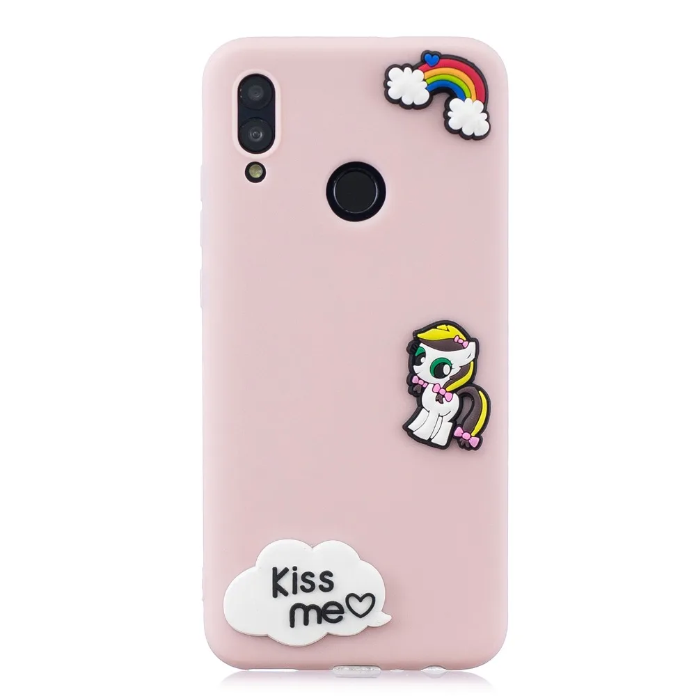 Чехол для Huawei P Smart 2019 мягкие силиконовые чехлы с объемным цветком Psmart POT LX1 LX3 6 21