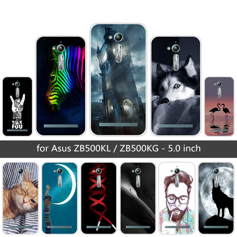 Для Asus Zenfone Go ZB500KL ZB500KG Мягкий ТПУ силиконовый чехол с концом волка 5 0 &quotСумка для