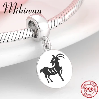 

New 12 Chinese Zodiac little Sheep 925 Sterling Silver fine pattern Pendant Jewelry making Fit Original Pandora Charm Bracele