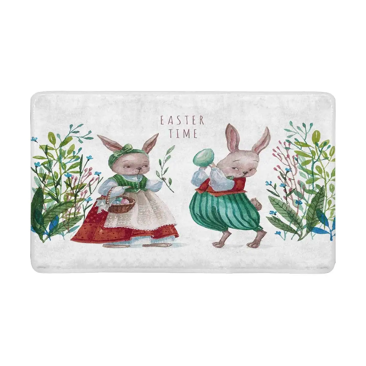 ПАСХАЛЬНЫЕ ЗАЙЧИКИ пасхальные яйца Коврик противоскользящий входной коврик для пола Домашние коврики для двери домашний декор резиновый