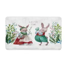 ПАСХАЛЬНЫЕ ЗАЙЧИКИ пасхальные яйца Коврик противоскользящий входной коврик для пола Домашние коврики для двери домашний декор резиновый