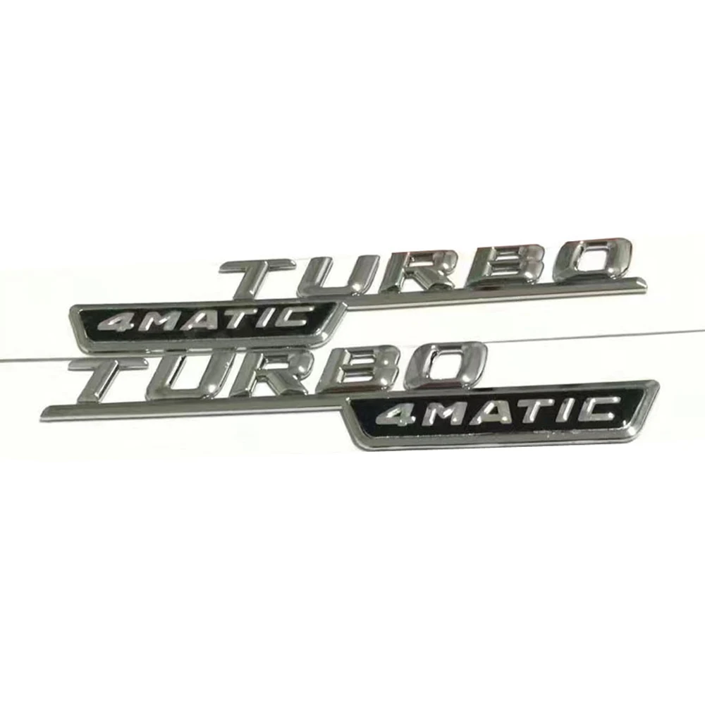 2 шт./лот TURBO BITURBO 4matic наклейка боковое крыло эмблема для Mercedes Benz AMG багажник задние