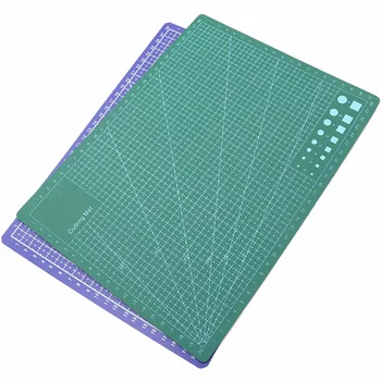 

1pc Multi-Function Office Supplies Rectangular Cutting Plastic PVC Board Blue Green Metric Foot / Engineering Drawing Tools