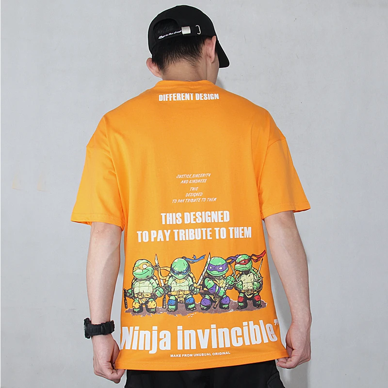 

HFNF Funny Tee Men's tshirt Casual Cotton T shirt 2019 Summer Pattern Print Male teenage mutant ninja turtles tshirt